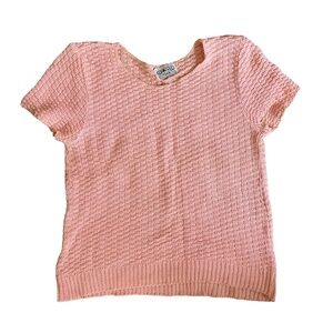 Women's vintage summer knit top pink size L/XL